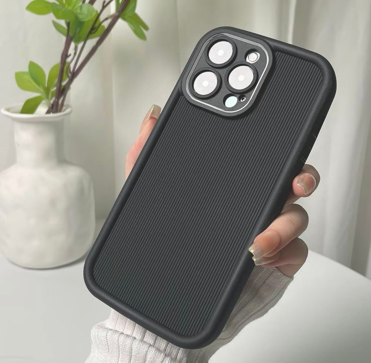 Shockproof TPU Rugged Matte Case - Black