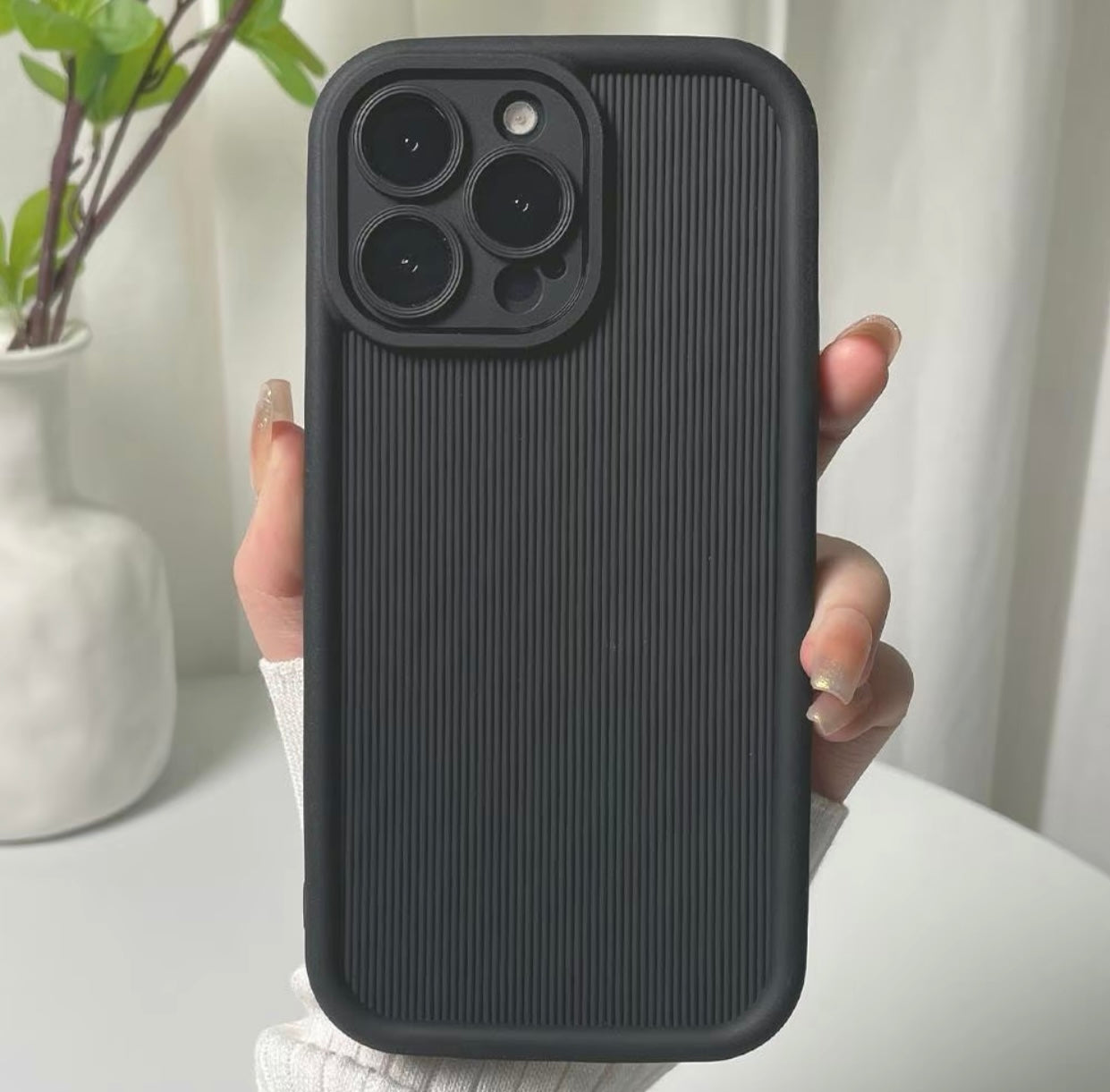 Shockproof TPU Rugged Matte Case - Black