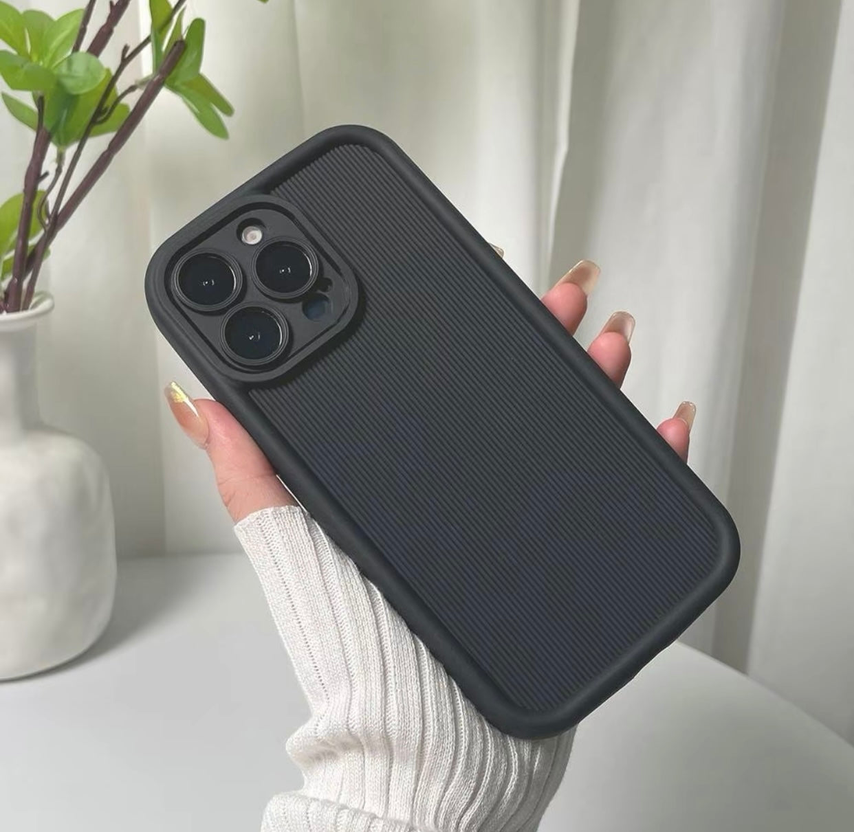 Shockproof TPU Rugged Matte Case - Black