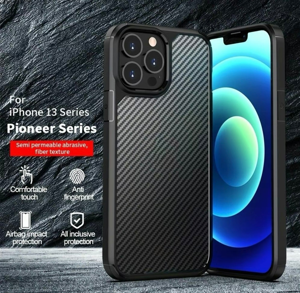 Ultra Hybrid Designed Solid TPU Matte Case - Black
