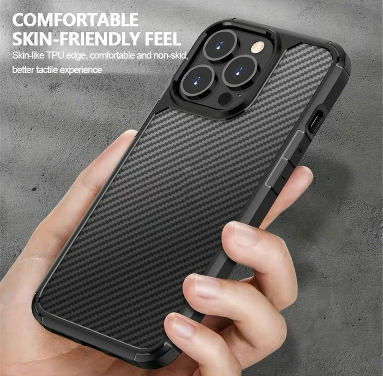 Ultra Hybrid Designed Solid TPU Matte Case - Black