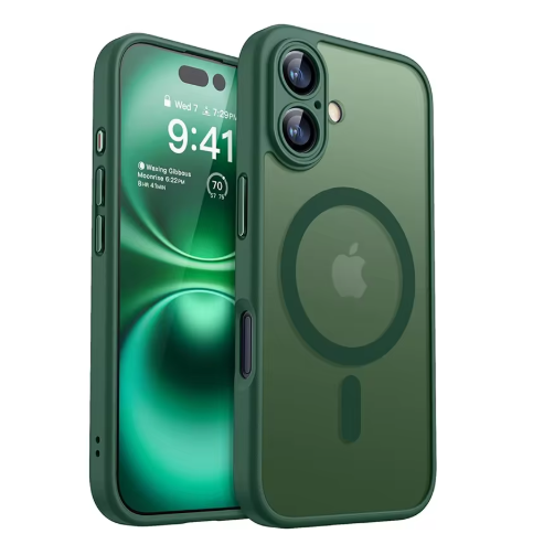 Magsafe Magnetic Luxury Armor Shockproof iPhone Case - Green