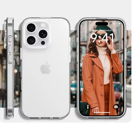 Pack Of 2 iPhone Clear Silicone Thin Case Shockproof Bumper Case