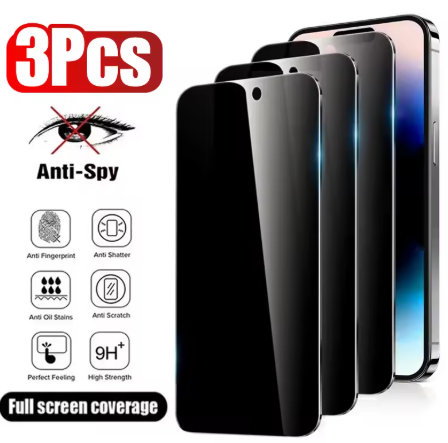 3 Pcs Privacy Screen Protector for iPhone