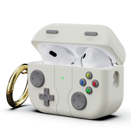 Airpods Pro 2nd / 1st Generation Cute 3D Gamepad Silicone Cover - White